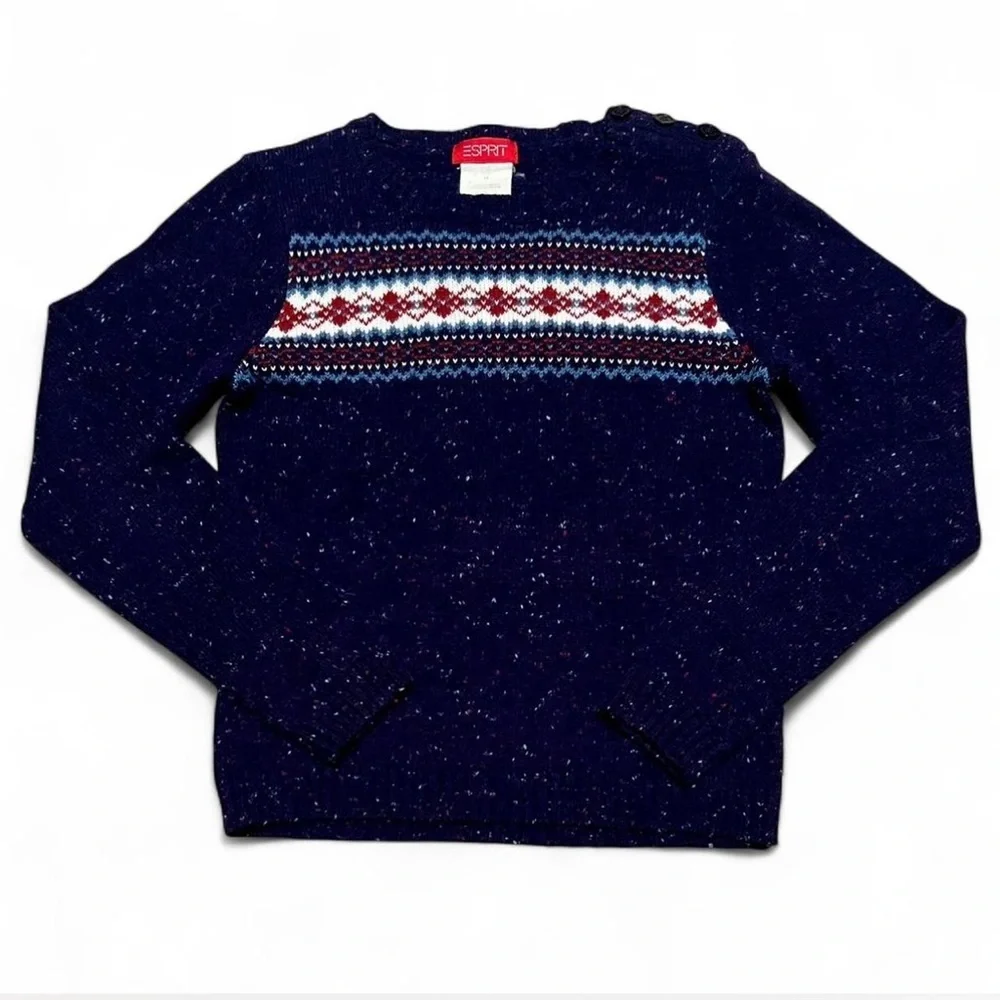 ❤️Vintage Esprit Kids Wool Blend Sweater - Navy Blue • RARE❣️💙❣️